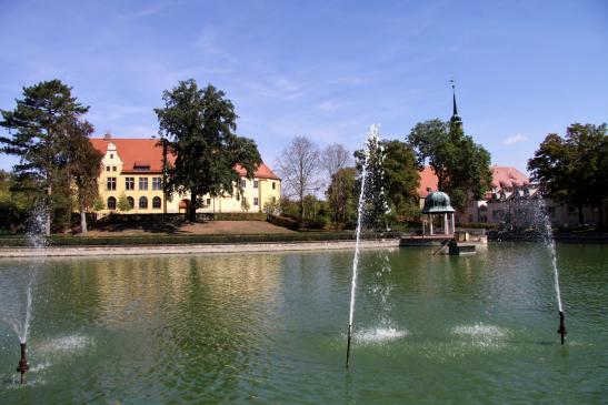 Wasserspiel auf dem Kurparkteich