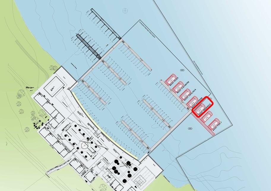 Lageplan Hausboot Treibholz Marina Mücheln