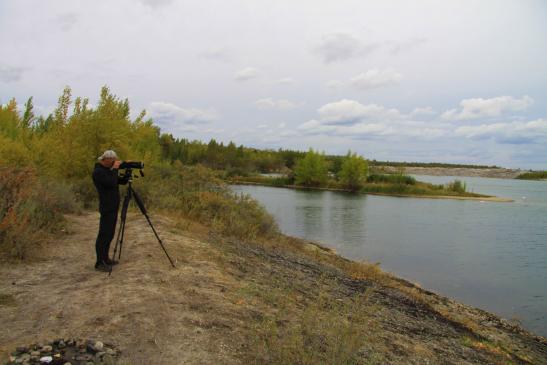 Ornitologe am besten Spot: Ende der Halbinsel mit nahem Blick in das NSG